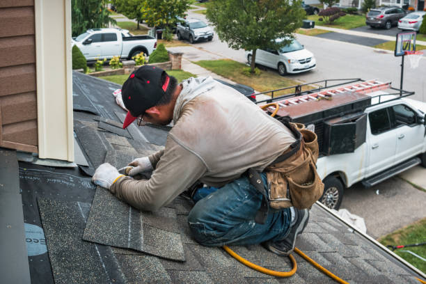 Professional Emergency Roof Repair technician working in East Providence, RI